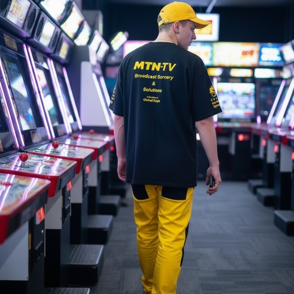 Gildan MTN-TV Promo Graphic Tee Black Oversized - Picture 3 of 10